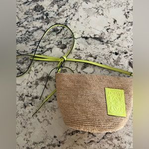 Authentic LOEWE anagram crossbody shoulder bag small basket logo.